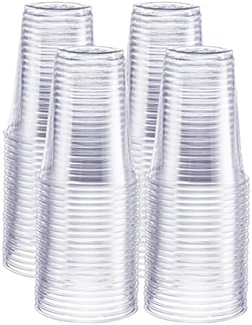 GUSTO 16 oz Clear Plastic Cups [100 Pack] PET Party Cold Cups | Durable, Crack-Resistant, Elegant Crystal Clear Design, BPA-Free, Smoothies, Iced Coffee, Soda, Cocktails & Juice