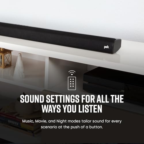 Polk Audio Signa S2 Ultra-Slim Sound Bar for Smart TV with Subwoofer