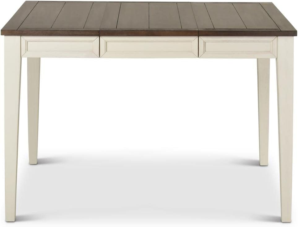 Steve Silver Furniture Cayla Counter 7pc Set, Farmhouse Styling, Includes One Counter Table and 6 Slat Back Chairs, Dining Room, 54" L x 54" W x 36" H