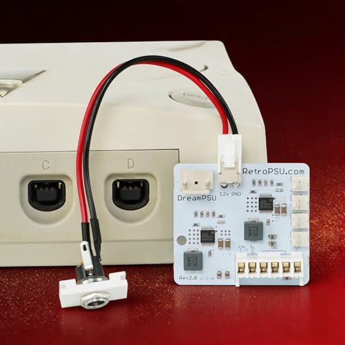 BITFUNX DreamPSU2.0 Power Supply 12V Replacement Kit - Fully Compatible with GDEMU, USB-GDRom and Original DreamCast GDROM Disc Drive