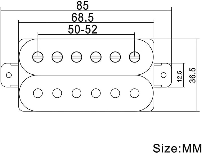 SAPHUE Alnico 5 Humbucker Pickup Double Coil Electric Guitar Pickups Set with Neck and Bridge with Prewired and Screws Parts Accessories Kit Black