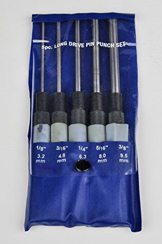 Fowler 52-500-300-0, Extra Long 5 Piece Drive Pin Punch Set