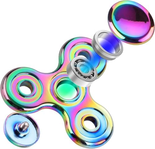 ATESSON Fidget Spinner Toy 2 to 5 Min Spins Durable Stainless Steel Bearing High Speed Metal Material Hand Spinner Stress Relief Anxiety Relieves