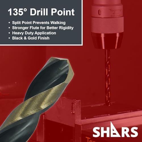 Shars 1/16-1/2", A-Z, #1-#60 M35 Cobalt Jobber Drill Set (115 PCS) 404-2203C L