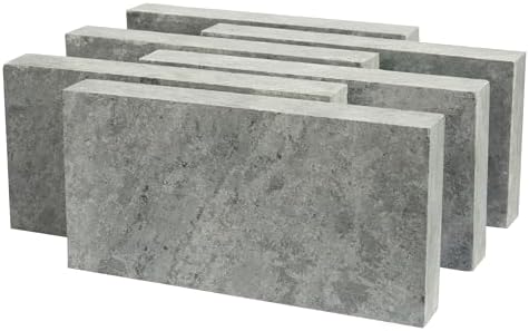 Rutland Fire Bricks, Properly Cured High Temperature FireBrick, USA-Made Residential Fire Clay Replacement for Wood Stove, Fireplace, & Pizza Oven, Size 9" x 4.5" x 1.25", 6-Pack, Tan