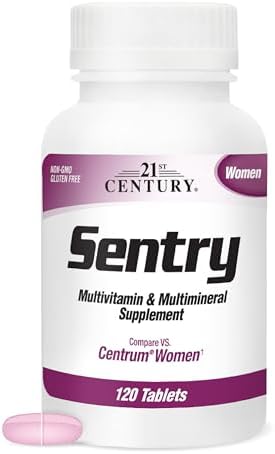 21st Century Sentry Women Multivitamin with Iron & Calcium, 120 Count | Complete Women's Multivitamin & Multimineral with Iron, Compare VS. Centrum® Women, Daily Energy, 120-count 4-month Supply