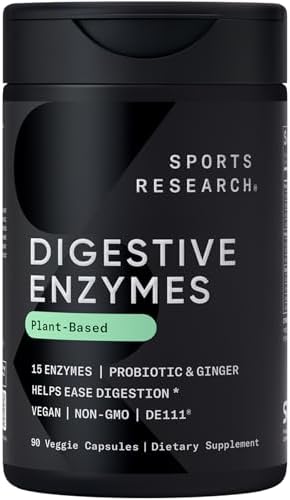 Sports Research® Digestive Enzymes w/Probiotics, 90 Veggie Caps