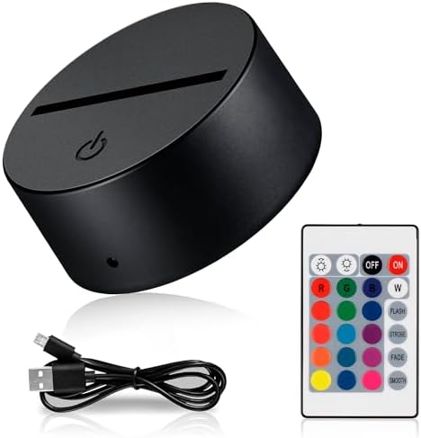 Reluen LED Light Base for Acrylic Signs, 16-Color Changing Display Stand