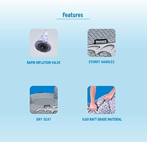 GoFloats Winter Snow Tubes - Choose from Unicorn, Disney's Frozen, Ice Dragon, Polar Bear, Penguin, Flamingo - Inflatable Sled for Kids and Adults