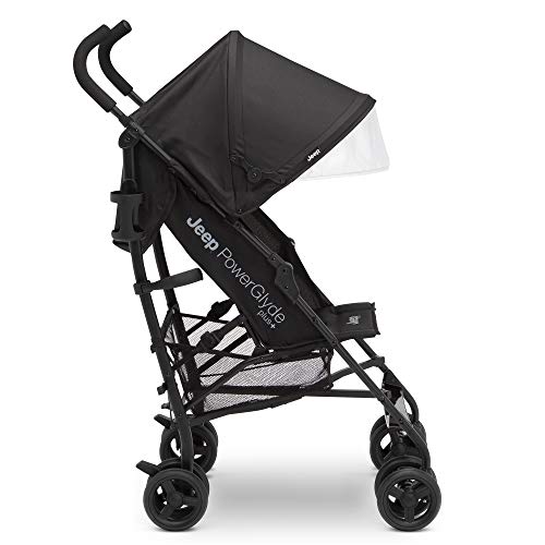 Jeep PowerGlyde Plus Stroller by Delta Children Lightweight Travel Stroller with Smoothest Ride, Aluminum Frame, 4-Position Recline