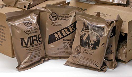 MRE Emergency Food Kit - 6 Pack w/Heater - Camping & Hiking | MRE Emergency Food Kit - 6-Pack with Entree, Dessert & Flameless Heater - Camping