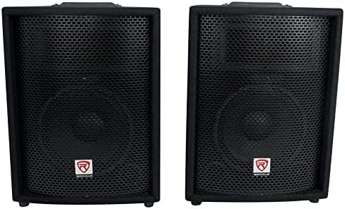 Rockville RPG2X10 10" PA Speaker Pair with Mixer and 2 UHF Wireless Mics