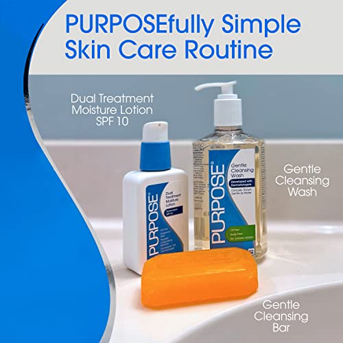 PURPOSE Gentle Cleansing Bar, Developed with Dermatologists, For All Skin Types, For Sensitive & Dry Skin, Oil-free, Hypoallergenic, Sulfate-Free