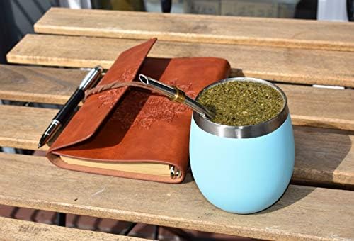 [NEW] Mate Cup and Bombilla Set - Mate Gourd - Includes Double Wall Stainless Steel Yerba Mate Tea Cup with Stanley Steel Mate Straw – Bombilla