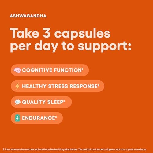 Physician's CHOICE Ashwagandha Supplement - 1950mg of Bioavailable Organic Ashwagandha Root Powder - Black Pepper Extract, Stress Support