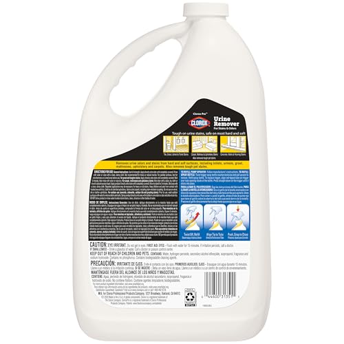 CloroxPro Urine Remover for Stains and Odors Refill, 128 Ounces (Package May Vary)