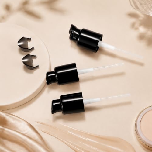Boao 4 Pcs Replacement Foundation Pump Plastic Cosmetic Liquid Foundation Make up Bottle Pumps Replacement Tool for Pump Dispenser(Black)