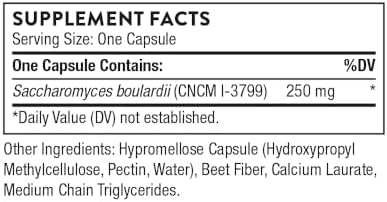 THORNE - Sacro-B - Saccharomyces boulardii - Shelf Stable Probiotic - Gut Health Supplement to Support Immune Function in the Gut - Occasional