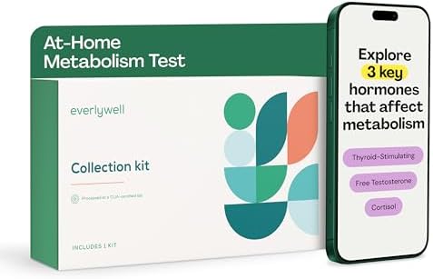 Everlywell At-Home Metabolism and Stress Hormone Test Kit - Measures Cortisol and Other Hormones - CLIA-Certified Lab Results Within Days - for Men