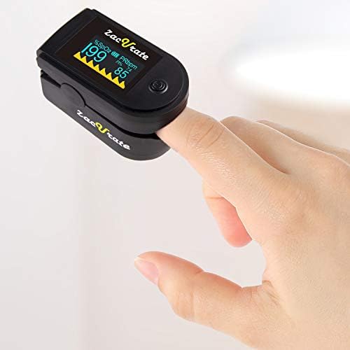 Zacurate 500C Elite Fingertip Pulse Oximeter and Oximeter Carrying Case Bundle