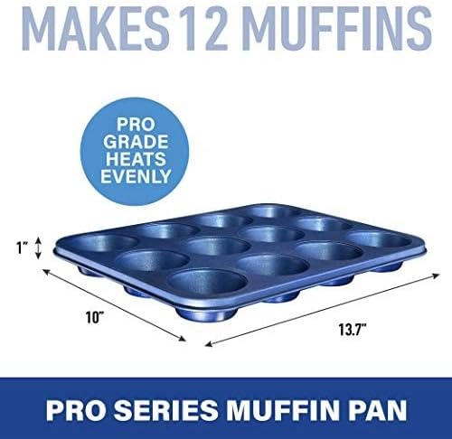Granitestone Blue Nonstick 9.7in x 5.75in x 2.8in Loaf Pan, Oven Safe up to 500F, Dishwasher Safe