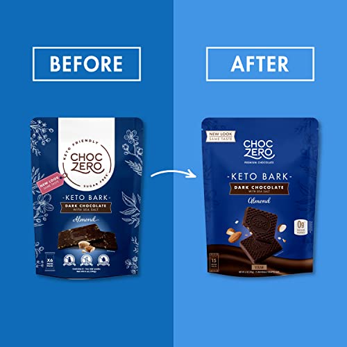 Choczero, Bark Almond Dark Chcolate Sea Salt, 6 Ounce