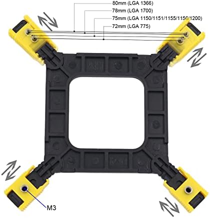 Adjustable Backplate for Intel LGA 775 1150 1155 1156 1200 1366 1700 | Universal Motherboard Backplate, CPU Heatsink Mounting Base