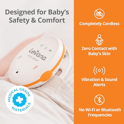 Oma Sense Portable Baby Breathing Movement Monitor with Vibrations and Audible Alerts Designed to Stimulate Baby and Alert Parents