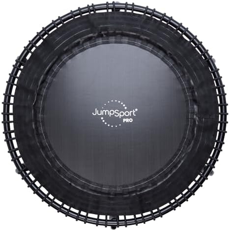 JumpSport 550 Workout Rebounder for Adults, 44" | PRO CE | Mini Exercise Fitness Trampoline Jumper with Cables | Black