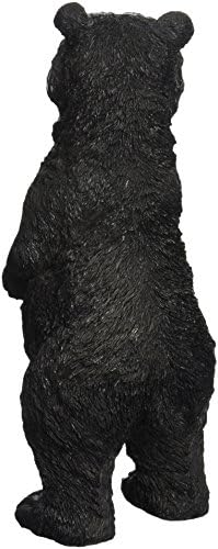 Design Toscano QM24217001 Black Bear Statue Walking, Multicolored