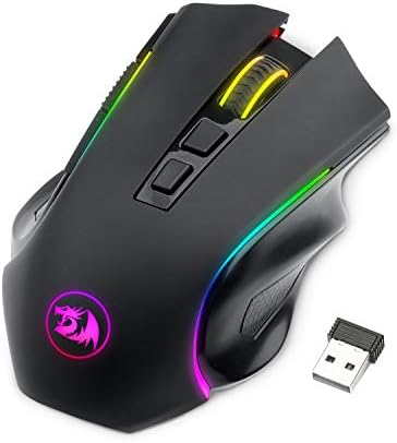 Redragon M602 Gaming Mouse, Ergonomic RGB Gaming Mouse Wired with 7200 Adjustable DPI, 9 Programmable Buttons, Professional Software for Gamer Office [Black]