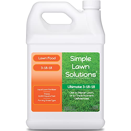 Ultimate 3-18-18 NPK- Lawn Food Quality Liquid Fertilizer- Easy to Use Concentrated Spray- Any Grass Type- Summer & Fall Nutrients- Simple Lawn Solutions - Turf Hardiness & Root Vigor (32 Ounce)