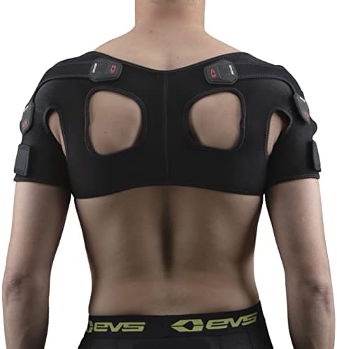 EVS SB05 Dual Shoulder Brace, Compression Fit, w/X-Straps, Medical Grade | Compression support with X-strap stabilization, Breathable Adjustable Fit, for motocross, MTB and off-road riding