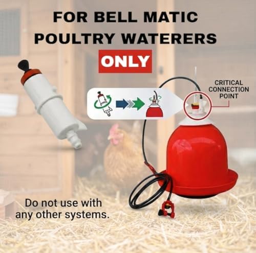 Bell-Matic Poultry Waterer Valve Replacement Kit – Precision Control | Precision Flow Control, Restores Automatic Hydration, Durable Construction