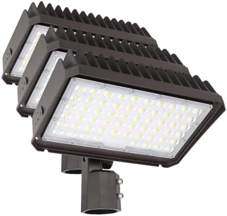 kadision 150W LED Flood Light, Dusk-to-Dawn Photocell, Slip Fitter Mount