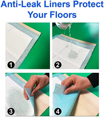 (100 Pads) CalPalmy Ultra Absorbency Pet Toilet Training Pads 18" x 13" Moisture Locking Technology Turns Liquid into Gel - Perfect for Rabbits and