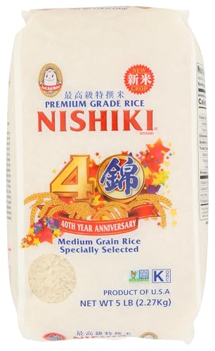 Nishiki Premium Rice, Medium Grain,15 Pound (Pack of 1)