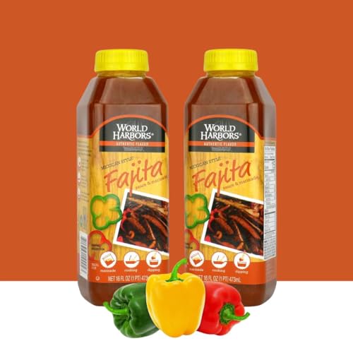 World Harbors Jamaican Jerk Sauce Sweet & Spicy Marinade for Jamaican Jerky Seasoning Chicken, Sirloin, Shrimp Jerk Seasoning Jamaican Style - Flavors for Dipping, Glazing 16 oz (Pack of 2)
