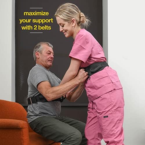 Medical king Gait Belt with 6 Handles Transfer Belt Fle to Unlock - 50" Holds up 500 LBS - or Lifting Seniors - Great Lift Belt for Elderly, Therapy