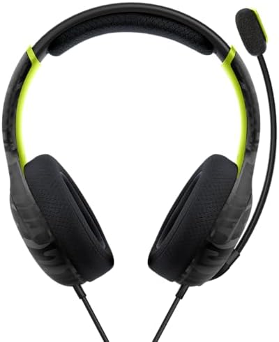 PDP Gaming AIRLITE Xbox Headset with Noise-Cancelling Microphone, Licensed Microsoft Series X|S, Xbox One Accessories, PC/Windows 10/11, Lightweight Wired Power Stereo headphones - Black