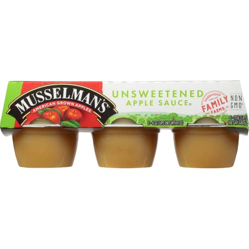 Musselman's Natural Unsweetened Applesauce 6 4 oz cups
