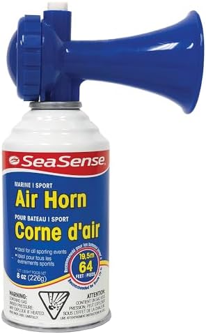 SeaSense Air Horn – Jumbo Size (8 oz), 127 dB – Loud 1 Mile Range, Meets EPA & USCG Standards – Great for Boat & Marine Safety