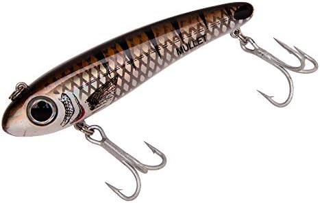 Bomber Lures Mullet Slow-Sinking Twitch / Walking Saltwater Fishing Lure - Excellent for Speckled Trout, Redfish, Stripers and More, 3 1/2 Inch, 5/8 Ounce