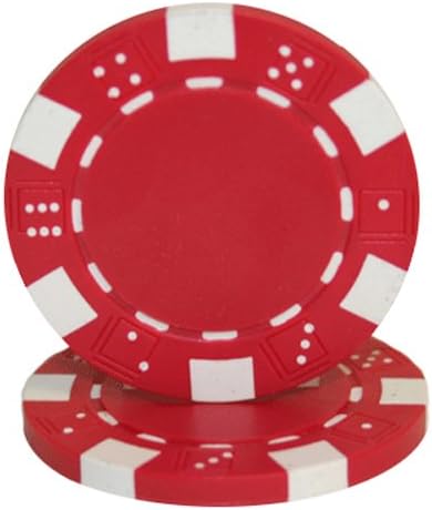 Brybelly Clay Composite Striped Dice 11.5-gram Poker Chips (100-pack) - Blank Non-denominated Poker Chips - Custom Cash Games and Home Casino Poker Nights
