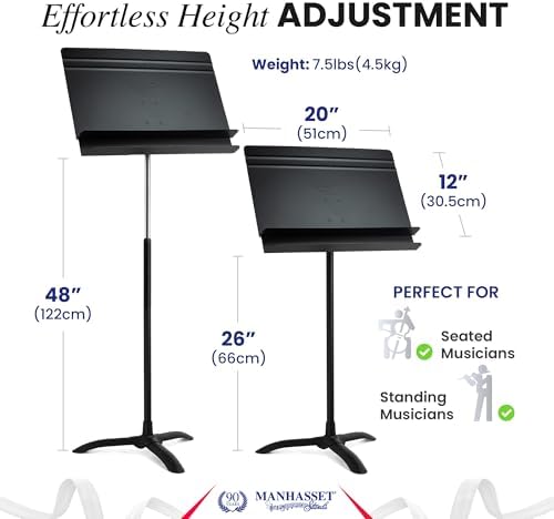 Manhasset 50 Orchestral Music Stand, 6-Pack