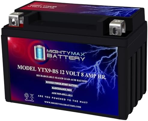 Mighty Max Battery YTX9-BS Battery Replacement for PTX9BS Predator Generator (8750 watt)