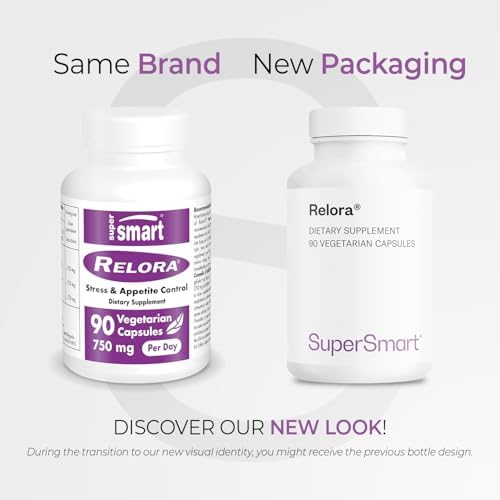SuperSmart Relora 750mg per Day - Magnolia Officinalis & Phellodendron Amurense Extract Supplement | Non-GMO & Gluten Free - 90 Vegetarian Capsules