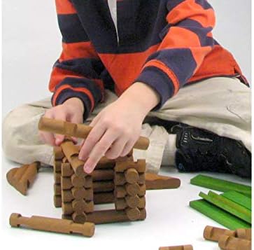 Tumble Tree Timbers Wood Building Set – 450 Pieces. Build Log Cabins. Educational STEM Toy