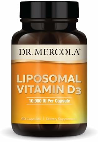Dr. Mercola Liposomal Vitamin D3 - Supports Heart, Bone & Immune Health - 5,000 IU Per Serving - Non-GMO, Soy Free & Gluten Free - 30 Capsules (30 Servings)