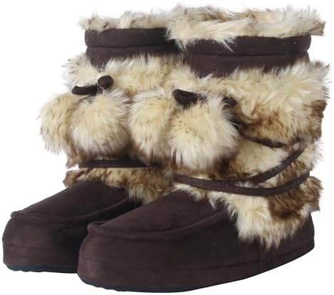 Home Slipper Women's Soft Fleece Plush Warm Indoor House Slipper Boots Shoes